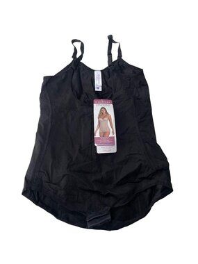 Curveez® Ultra Shaping Hip Hugger Bodysuit Shapewear Black Sz XL  CUR1515